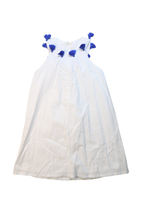 A Multicolour Sleeveless Dresses from Seed in size 5T for girl. (Back View)