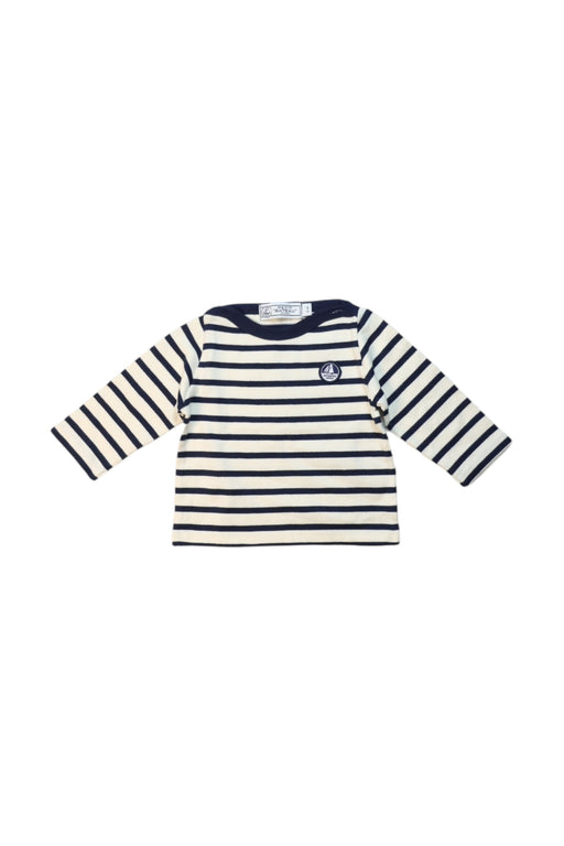 A Navy Long Sleeve Tops from Petit Bateau in size 3-6M for boy. (Front View)