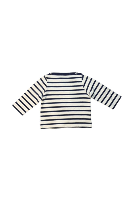 A Navy Long Sleeve Tops from Petit Bateau in size 3-6M for boy. (Back View)