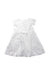 A White Short Sleeve Dresses from Jacadi in size 2T for girl. (Front View)