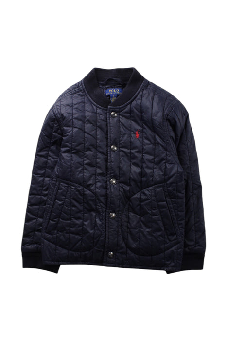 A Purple Puffer/Quilted Jackets from Polo Ralph Lauren in size 5T for boy. (Front View)