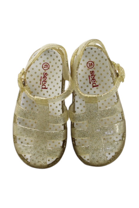 A Transparent Sandals from Seed in size 3T for girl. (Back View)