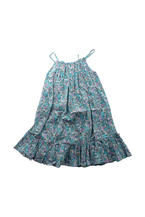 A Green Sleeveless Dresses from Kidsagogo in size 5T for girl. (Back View)