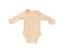 A Pink Long Sleeve Bodysuits from Mori in size 0-3M for girl. (Front View)