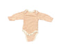 A Pink Long Sleeve Bodysuits from Mori in size Newborn for girl. (Front View)