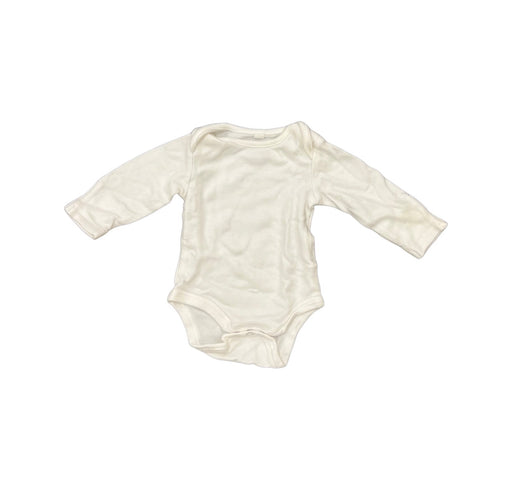 A Ivory Long Sleeve Bodysuits from Mori in size 0-3M for neutral. (Front View)