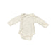 A Ivory Long Sleeve Bodysuits from Mori in size 0-3M for neutral. (Front View)