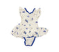 A White Short Sleeve Bodysuits from Kyte Baby in size 0-3M for girl. (Front View)