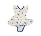 A White Short Sleeve Bodysuits from Kyte Baby in size 0-3M for girl. (Front View)