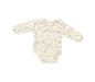 A White Long Sleeve Bodysuits from Mori in size 0-3M for neutral. (Back View)