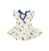 A White Short Sleeve Bodysuits from Kyte Baby in size 0-3M for girl. (Back View)