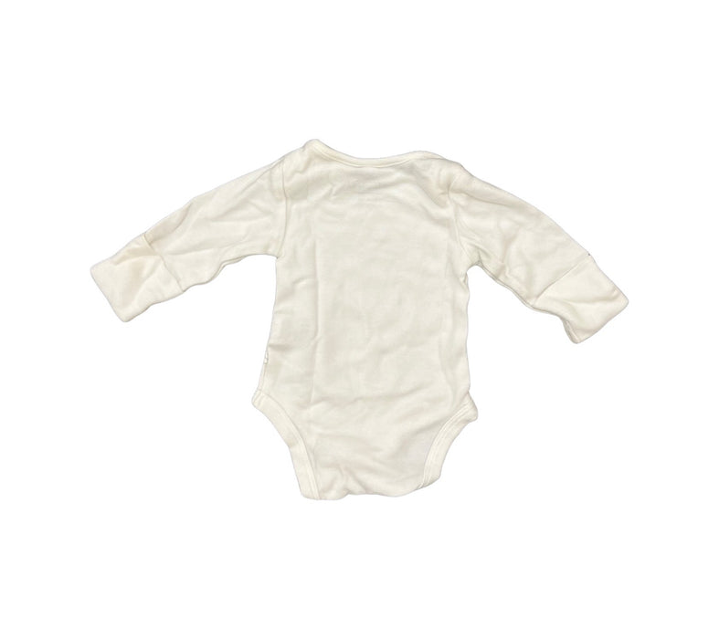 A Ivory Long Sleeve Bodysuits from Mori in size 0-3M for neutral. (Back View)