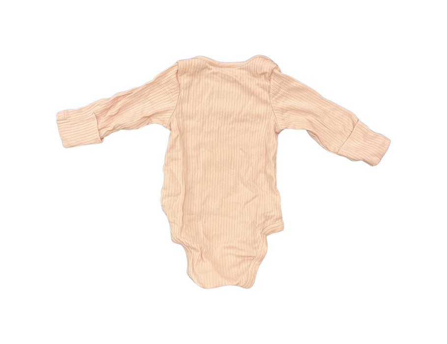 A Pink Long Sleeve Bodysuits from Mori in size 0-3M for girl. (Back View)