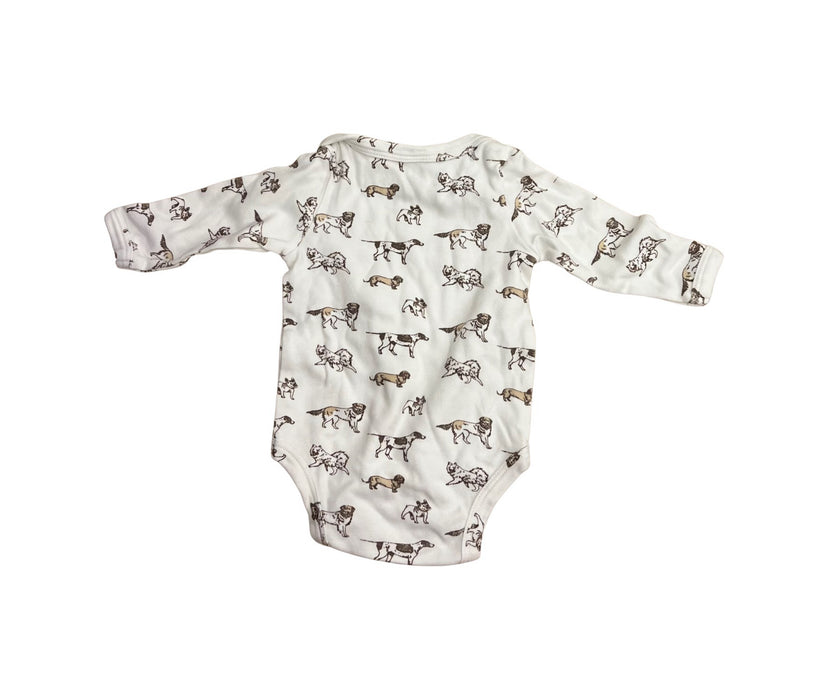 A White Long Sleeve Bodysuits from Kate Quinn in size 3-6M for neutral. (Back View)