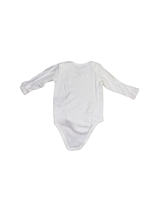 A White Long Sleeve Bodysuits from Mori in size 6-12M for neutral. (Back View)