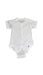 A White Short Sleeve Bodysuits from Mides in size 6-12M for neutral. (Back View)