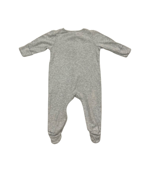 A Grey Onesies from Mori in size 6-12M for neutral. (Back View)