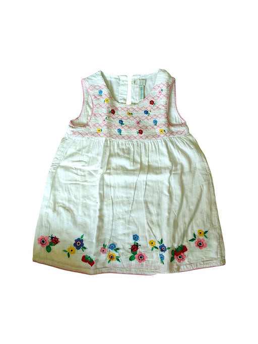 A White Sleeveless Dresses from Jojo Maman Bébé in size 12-18M for girl. (Front View)