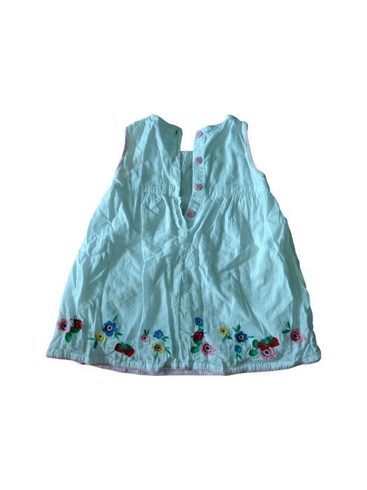 A Blue Sleeveless Dresses from Jojo Maman Bébé in size 6-12M for girl. (Back View)