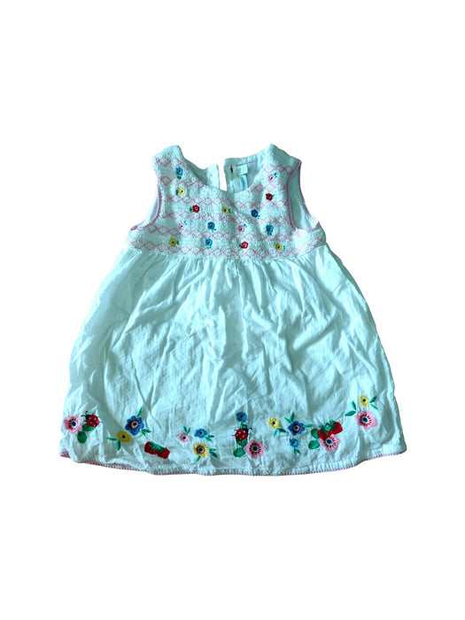 A Blue Sleeveless Dresses from Jojo Maman Bébé in size 6-12M for girl. (Front View)