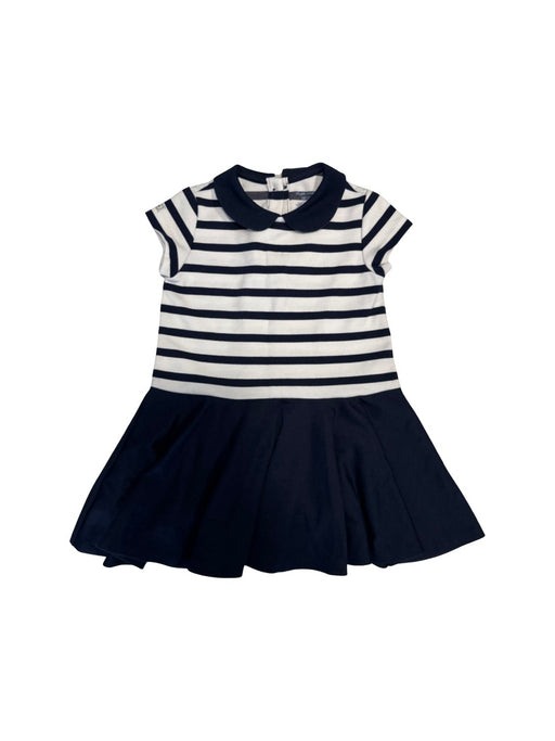 A Navy Short Sleeve Dresses from Ralph Lauren in size 12-18M for girl. (Front View)