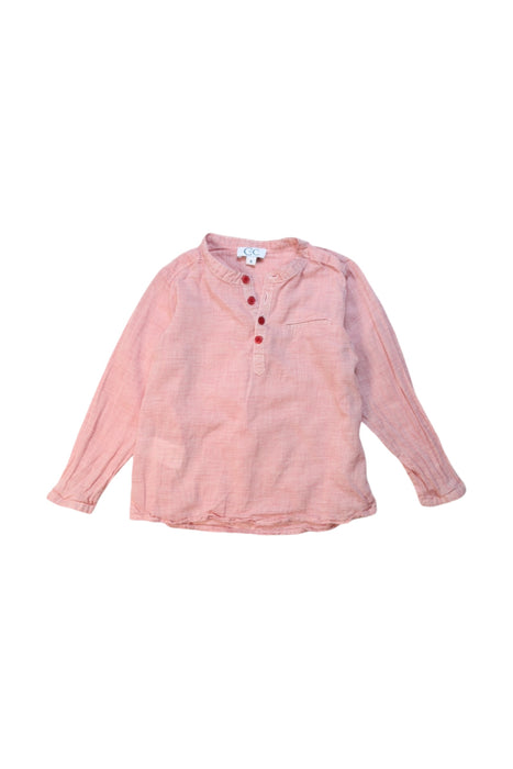 A Pink Long Sleeve Tops from CdeC in size 4T for girl. (Front View)