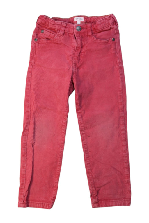 A Pink Casual Pants from Gocco in size 3T for girl. (Front View)