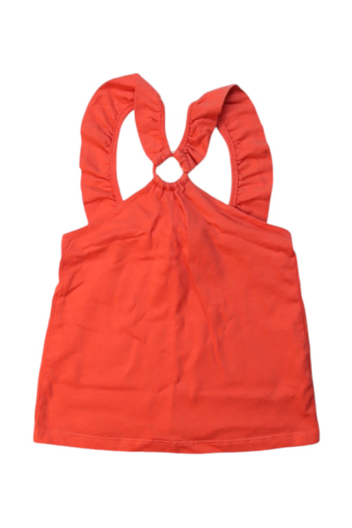 A Orange Sleeveless Tops from Janie & Jack in size 4T for girl. (Front View)