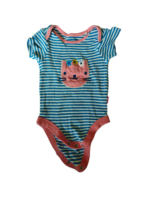 A Blue Short Sleeve Bodysuits from Kite in size 3-6M for girl. (Front View)