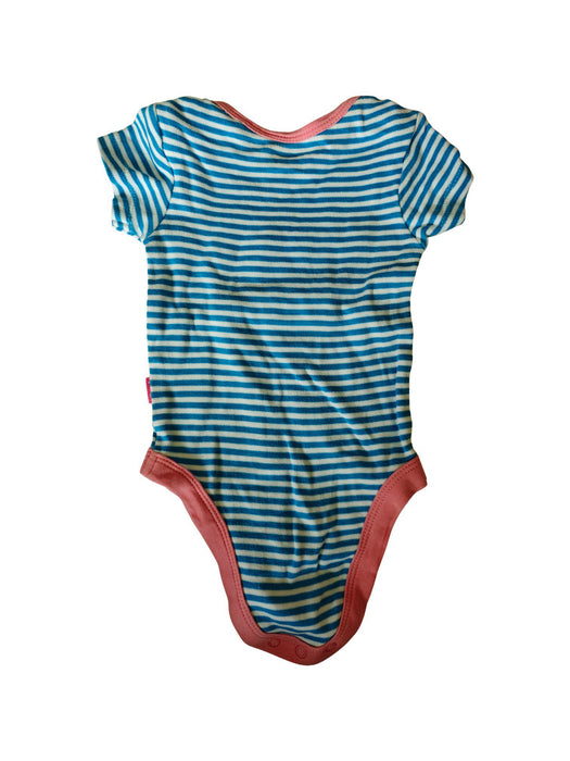 A Blue Short Sleeve Bodysuits from Kite in size 3-6M for girl. (Back View)