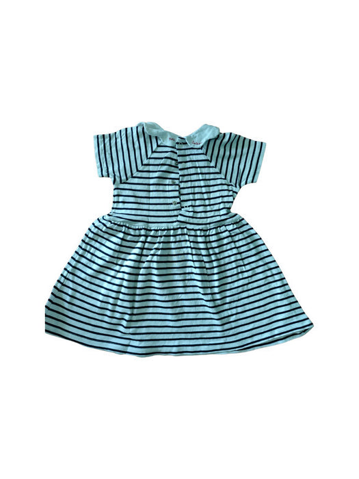 A Blue Short Sleeve Dresses from Petit Bateau in size 2T for girl. (Back View)