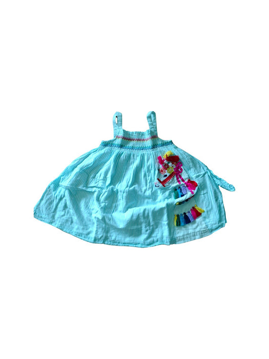 A Blue Sleeveless Dresses from Boden in size 3T for girl. (Front View)