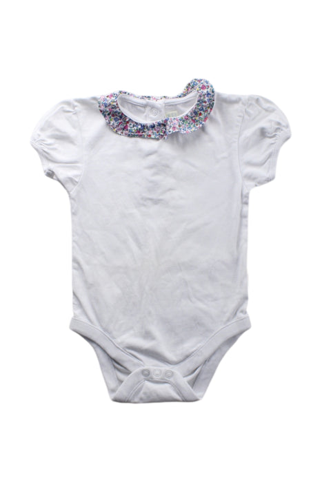 A White Short Sleeve Bodysuits from Jojo Maman Bébé in size 6-12M for girl. (Front View)