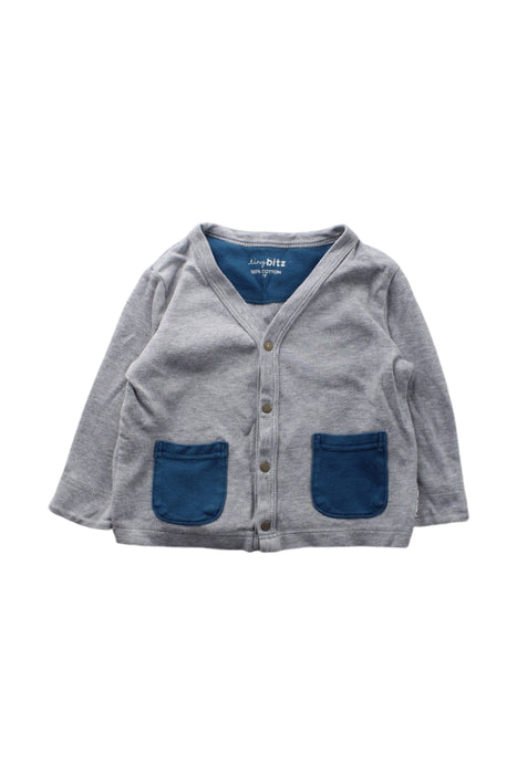 A Grey Cardigans from TinyBitz in size 6-12M for boy. (Front View)