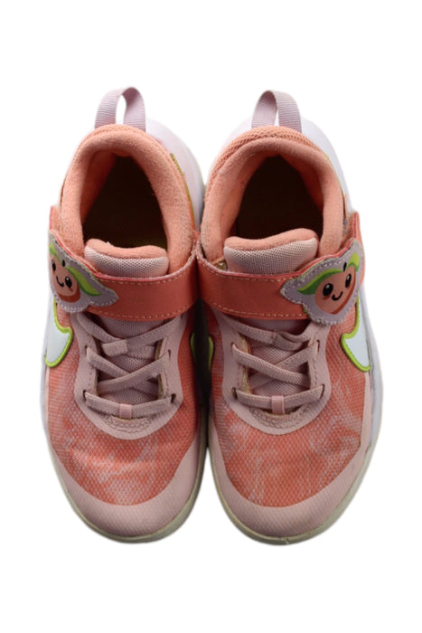 A Peach Sneakers from Nike in size 5T for girl. (Back View)