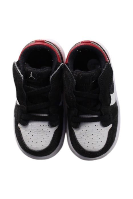 A Black Sneakers from Air Jordan in size 18-24M for boy. (Back View)