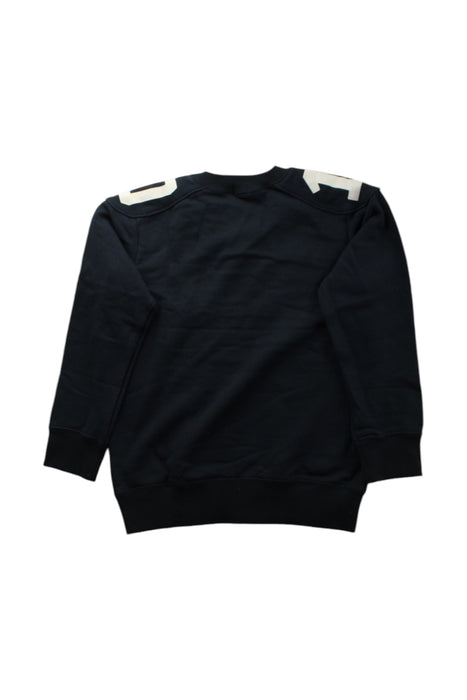 A Black Crewneck Sweatshirts from Miki House in size 7Y for boy. (Back View)