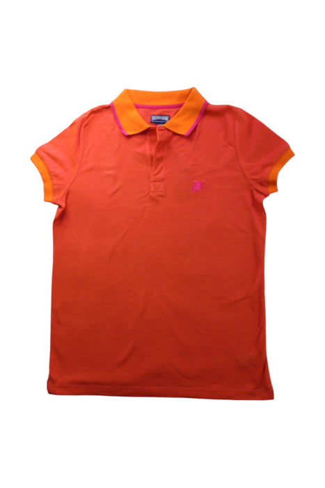 A Orange Short Sleeve Polos from Vilebrequin in size 14Y for girl. (Front View)