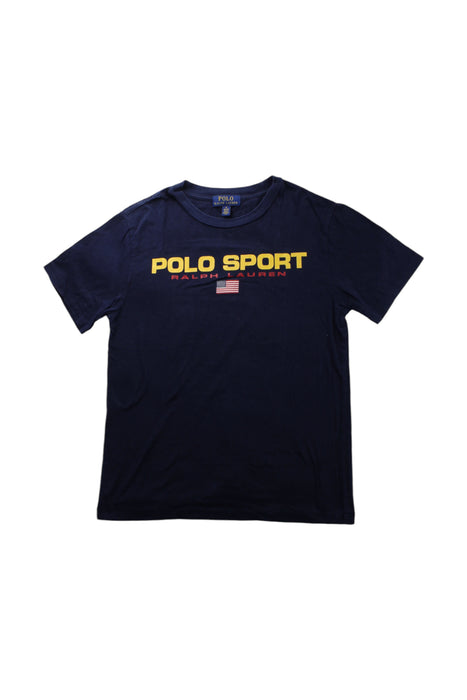 A Blue Short Sleeve T Shirts from Polo Ralph Lauren in size 10Y for boy. (Front View)