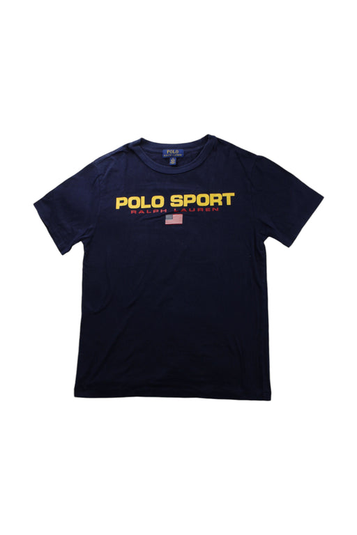 A Blue Short Sleeve T Shirts from Polo Ralph Lauren in size 10Y for boy. (Front View)