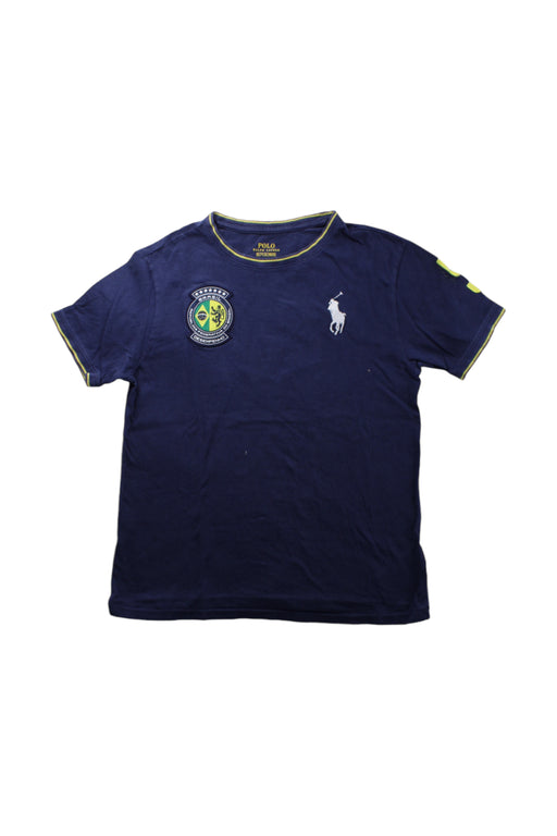 A Blue Short Sleeve T Shirts from Polo Ralph Lauren in size 10Y for boy. (Front View)