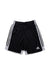 A Black Shorts from Adidas in size 11Y for boy. (Front View)