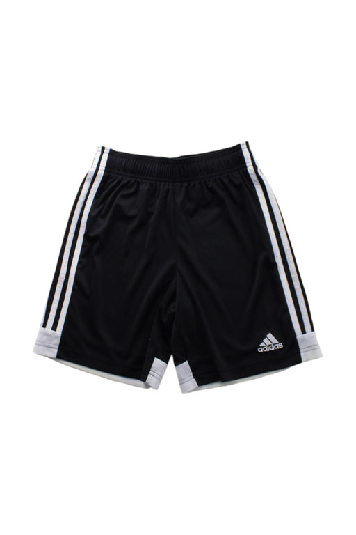 A Black Shorts from Adidas in size 11Y for boy. (Front View)