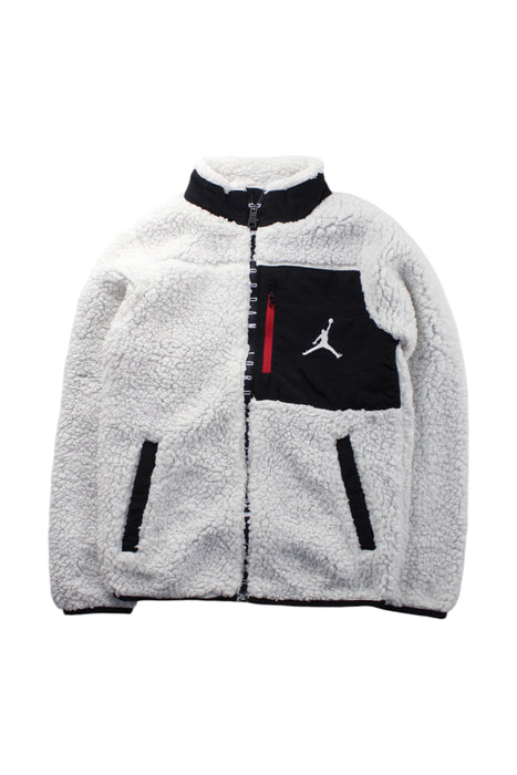 A Black Lightweight Jackets from Air Jordan in size 10Y for boy. (Front View)