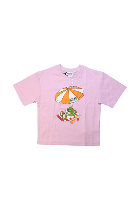 A Multicolour Short Sleeve T Shirts from Moschino in size 5T for girl. (Front View)