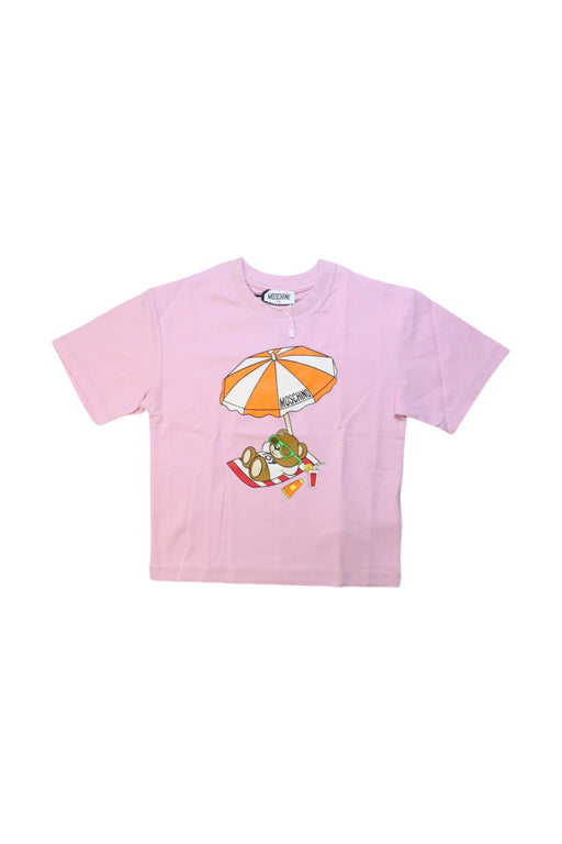 A Multicolour Short Sleeve T Shirts from Moschino in size 5T for girl. (Front View)