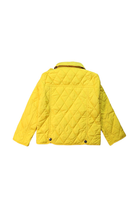 A Yellow Puffer/Quilted Jackets from Burberry in size 4T for girl. (Back View)