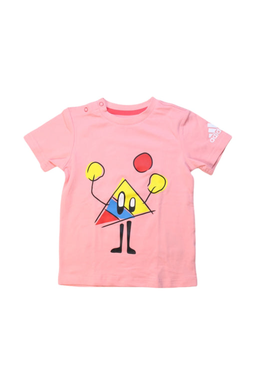 A Multicolour Short Sleeve T Shirts from Adidas in size 4T for girl. (Front View)