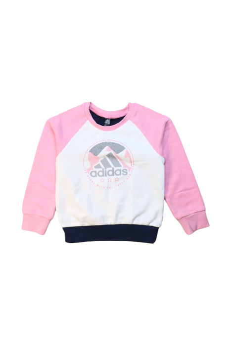 A Multicolour Crewneck Sweatshirts from Adidas in size 4T for girl. (Front View)