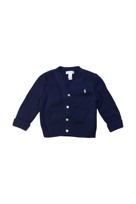 A Navy Cardigans from Ralph Lauren in size 12-18M for boy. (Front View)